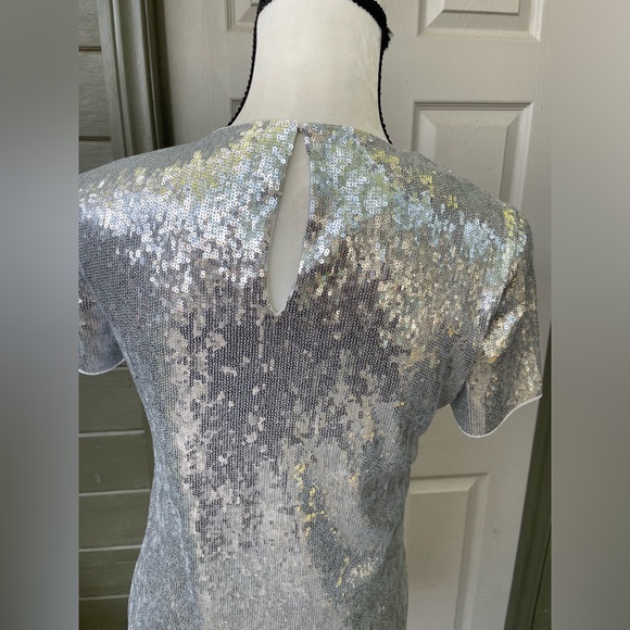 Express Silver sequins Dress. Size S - Picture 4 of 6